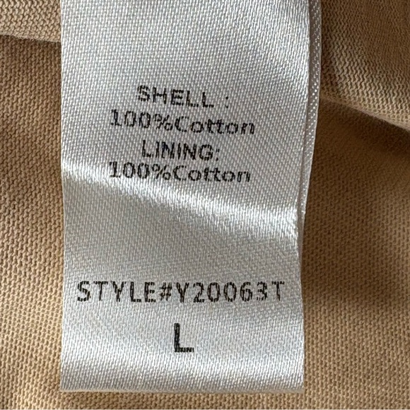 Tuckernuck Hutton Tan Short Sleeve Pocket Collar Polo Dress | Size Large - Picture 9 of 10